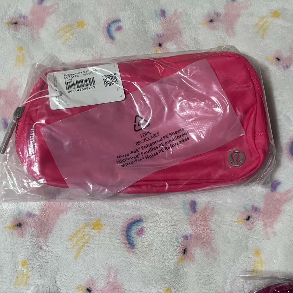Lululemon Pink Lipstick everywhere belt bag